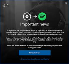 Groove Music Pass Is Dead Move Your Music From Groove To Spotify On Windows 10