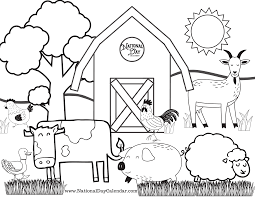 Barn coloring pages to print best of farm for. National Farm Animals Day April 10 National Day Calendar