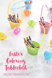 Coloring pages are fun for children of all ages and are a great educational tool that helps children develop fine motor skills, creativity and color recognition! Printable Easter Coloring Tablecloth The Crafting Chicks