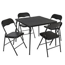 Best Choice Products 5 Piece Home Multipurpose Dining Set W Folding Table And Chairs Black Portable Furniture Folding Table Card Table And Chairs