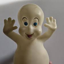 VINTAGE CASPER THE Friendly Ghost Plush Stuffed Toy (BENSONS 2000) 11”  Ghost $20.00