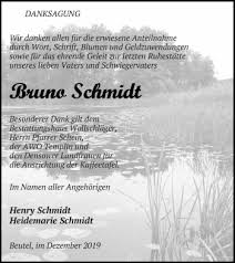 Bruno oscar schmidt (born 6 october 1986) is a brazilian beach volleyball player. Traueranzeigen Von Bruno Schmidt Trauer Nordkurier