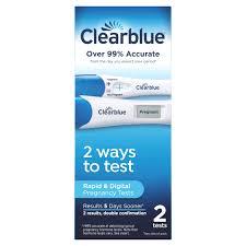 Clearblue Combo Pregnancy Test 2 Ct Digital And Rapid Detection Walmart Com
