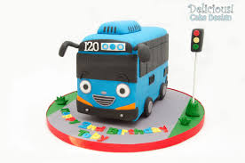 Www Deliciouscakedesign Com Blog Wp Content Uploads 2016 01 Tayo Bus Cake Right Side Sml Jpg Bus Cake Toddler Birthday Cakes Tayo The Little Bus