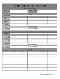 free personalized family group sheet