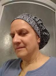 Unlined bouffant scrub cap pattern with elastic