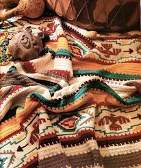 Native american print cross stitch tea towel patterns. Indian Blanket Crochet Pattern Afghan And 50 Similar Items