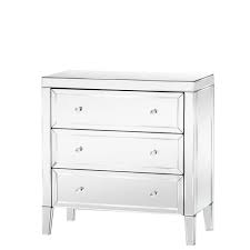 Homfa kommode badezimmerschrank badschrank schrank anrichte holz weiß mit schubladen bad küche flur schlafzimmer 30x30x82cm. Moderne Verspiegelte Kommode Mit Drei Geraumigen Grossen Schubladen Und Griffen In Kristall Optik