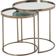 When they're nested together the smallest table becomes a hideout for your remote controls. Duo Nesting Table Set Of 2 Copper The One Uae