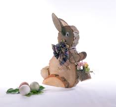 Rustic Log Slice Rabbit Log Easter Bunny Wooden Rabbit By Edwardsfarm On Etsy Rabbit Crafts Easter Crafts Wooden Rabbit