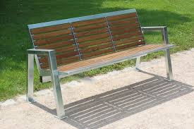Parkbank Taka Edelstahl Mit Holzbelattung Gartenzaun Metall Gartenbank Edelstahl Bank