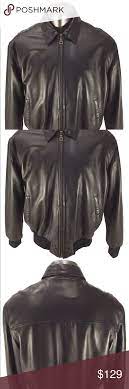 Faconnable Lambskin Leather Wool Bomber Jacket Faconnable Men S Leather Jacket Features Two Front Button Snap P Wool Bomber Jacket Lambskin Leather Jackets