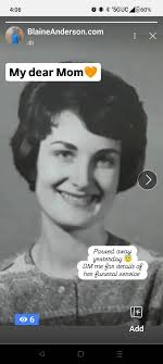 Mom passed yesterday. Services Tuesday