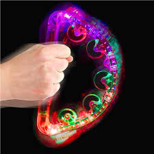 Led Clear Flashing Party Tambourine
