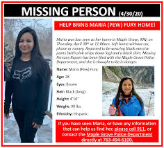 We did not find results for: Maple Grove Police Organize Public Search For Missing 28 Year Old Maria Fury Wcco Cbs Minnesota