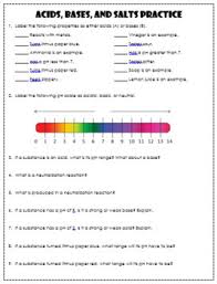 At the beginning of the chapter we mentioned that we encounter many examples of acids. Acids Bases Ph Scale Practice By Stahle In The Middle Tpt