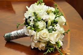 Jardin Floral Design Fort Myers Florist Freesia Wedding Bouquet Wedding Flowers White Roses Freesia Bouquet