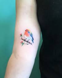 Watercolor Bird By Briana Robinson Subtle Tattoos Flower Wrist Tattoos Tiny Flower Tattoos