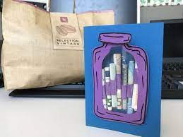 fabriquer une carte originale pour un pot de depart kukuk coloriage simple