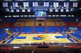 Inside Allen Fieldhouse At Ku Rock Chalk Jayhawk Rock Chalk Jayhawk Rock Chalk Kansas Basketball