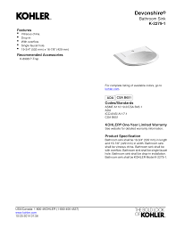 Here we had a kohler faucet that was stuck on so hard, it would not budge. Kohler K 2279 1 33 Specification Manualzz