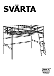 Diverse le soluzioni per andare incontro ad ogni esigenza di spazio, con i pratici. Svarta Loft Bed Frame Silver Colour Ikeapedia