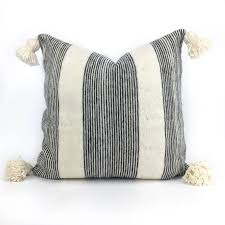 Pillow perfect outdoor chaise lounge cushion relax in style and comfort after a long day against this cool looking chaise lounge cushion. Pom Pom Pillow Cover 24 X 24 Accommodates A Euro Sized Pillow Fill 100 Wool Enclosed White Zipper Hand Wo Pillows Black Throw Pillows Striped Outdoor Pillow