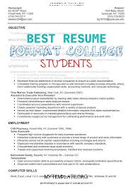 Make sure you choose the right resume format to suit your unique experience and life situation. 9 Best Resume Format College Students Free Templates