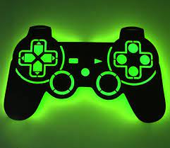 Led Lighted Playstation Controller Wall Art Video Game Art Etsy In 2021 Game Room Decor Playstation Controller Led Color Changing Lights
