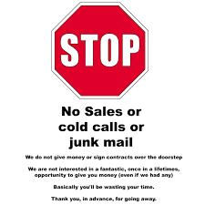 No Sales Cold Calls And Junk Mail Sign Free Printable For Your Front Door With Slight Humour Free Printables Mail Sign Printables