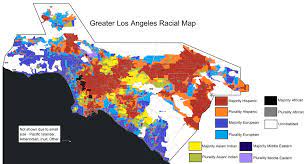 Los Angeles Demographics Map Race Map Of Greater La : R/Losangeles