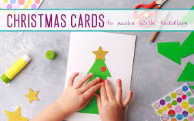 Milk and honey designs has created this lovely christmas card template in pale blue and brown. Christmas Cards For Toddlers To Make Mommy On Purpose