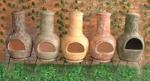 Add warmth and light to your outdoor furniture with these fireplaces & fire pits. Handmade Chimineas Crafted Clay Chimineas Latest Handmade Clay Fire Pit Clay Chiminea Chiminea