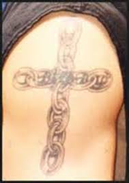 Simple rosary cross necklace tattoo. Chain Tattoo Designs Ideas Meanings Tatring