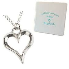 A decade of marriage is nothing to sneeze at. Tin Necklace 10th Wedding Anniversary Gift Ten 10 Year Anniversary Present Ebay