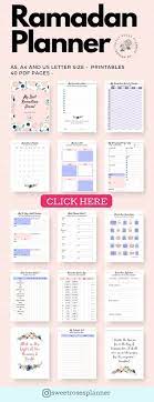Ramadan Activities Ramadan Tracker Quran Tracker Ramadan Planner A4 A5 Us Letter Ramadan Activities Ramadan Printables Ramadan Quran