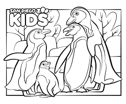It's time to get cute and cuddly with penguin coloring pages! Coloring Page African Penguins San Diego Zoo Kids