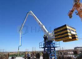 An interior elevator shaft was needed, but the concrete floors had already been poured. Elevator Shaft Self Climbing Concrete Placing Boom Hamacglobal