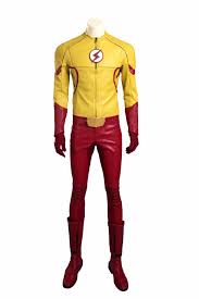 Click To Buy 2016 New Fashion The Flash Season 3 Kid Flash Cosplay Costume Leather Outfit Chrismas Outfit Ha Flash Costume Flash Cosplay Cosplay Costumes