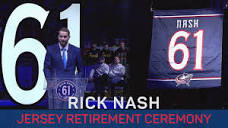 Rick Nash Jersey Retirement Ceremony by the Columbus Blue Jackets ...