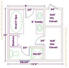 Maybe you would like to learn more about one of these? Free Bathroom Plan Design Ideas Master Bathroom Design 9x13 Size With His Her Closets Free 9x Bathroom Layout Plans Master Bath Layout Master Bathroom Layout