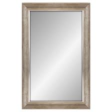 Rectangular Mirror Dark Silvertone Finish With Silver Filet 24 X36 Threshold Rectangular Mirror Mirror Wall Modern Mirror Wall