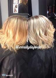 Before And After Color Correction Brassy Orange Into Ash Blonde Balayage Located In Hickor Color Correction Hair Orange To Blonde Hair Blonde Color Correction