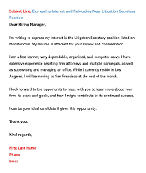 Sample Email Cover Letters Examples How To Write And Send