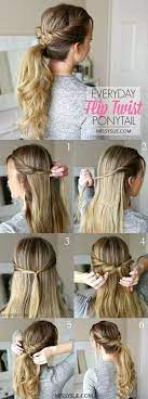 10 Easy Hairstyles To Mix It Up Twist Ponytail Medium Hair Styles Easy Hairdos