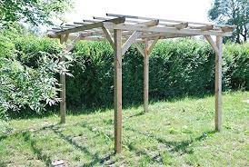 G C Henley Holzpavillon Klassische Viereckige Pergola Aus Fichtenholz Druckimpragniert Masse H215 Cm X 300 Cm X 30 Decoration Jardin Pergola Bois Jardins