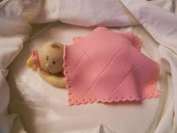 Cheryl S Cakery Sleeping Baby Cake Topper