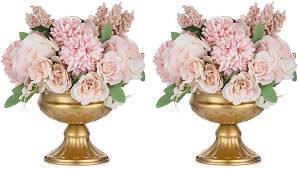 All perfect to create a spectacular. Amazon Com Nuptio Pcs Of 2 Mini Sized Metal Urn Planter Elegant Wedding Centerpieces Vase For Wedding Party Decoration 12 6cm 4 96 Tall Trumpet Vase Flower Holder For Anniversary Ceremony Home Kitchen