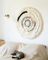 Large Round Circle Weaving Texture White And Neutral Woven Wall Hanging Art Bedroom Decor Circular Weaving Textile Wall Hangings Weaving Wall Hanging