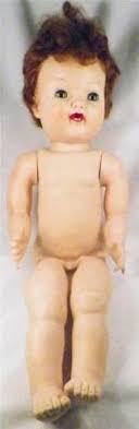 Vintage Effanbee Alyssa Doll All Vinvy 23 inch Rooted Auburn Hair Circa  1960